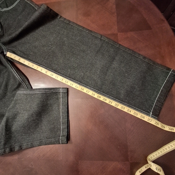 ADWYSD Purple Label Heavy Duty Black Denim Hiphop Baggy Jeans Unisex Size Large - Picture 13 of 16